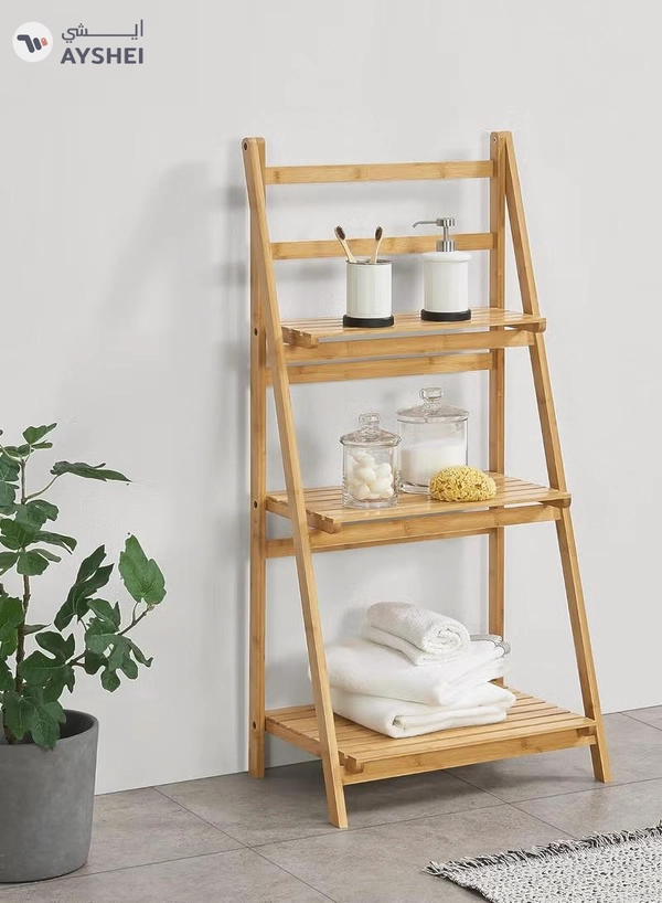 DubaiGallery 3-Tier Bamboo Ladder Shelf