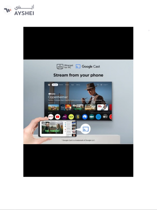TCL 55-Inch P6K LED 4K UHD HDR Smart TV |Google TV, 60Hz, HDR 10, AiPQ Processor, Dolby Audio, MEMC, HDMI 2.1, Bluetooth 5.2, WiFi 5, Bezel-less Design, (2025 Model) 55P6K Black