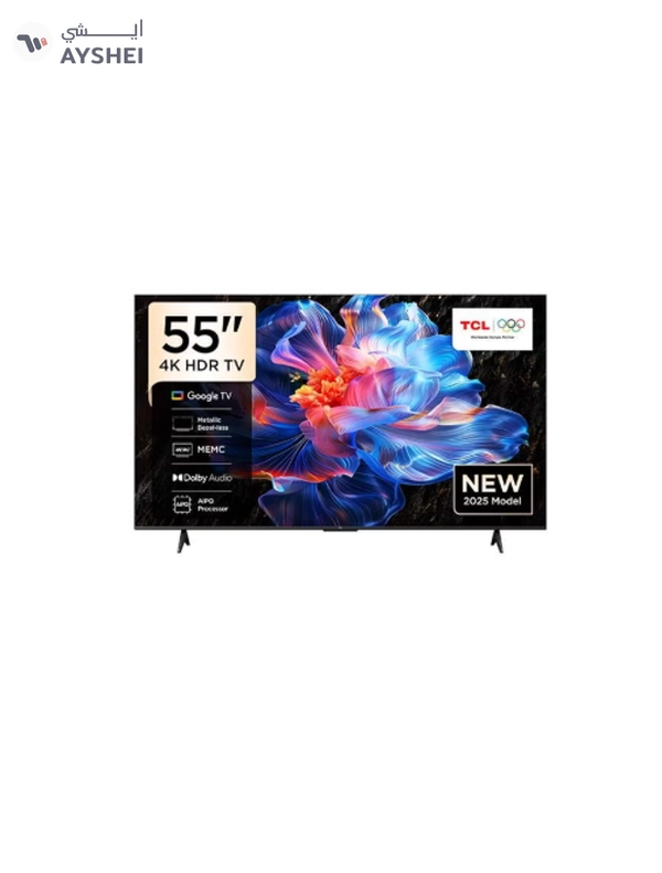TCL 55-Inch P6K LED 4K UHD HDR Smart TV |Google TV, 60Hz, HDR 10, AiPQ Processor, Dolby Audio, MEMC, HDMI 2.1, Bluetooth 5.2, WiFi 5, Bezel-less Design, (2025 Model) 55P6K Black