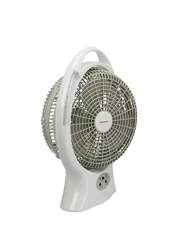 Olsenmark Rechargeable Desktop Fan With LED OMF1579 White/Grey
