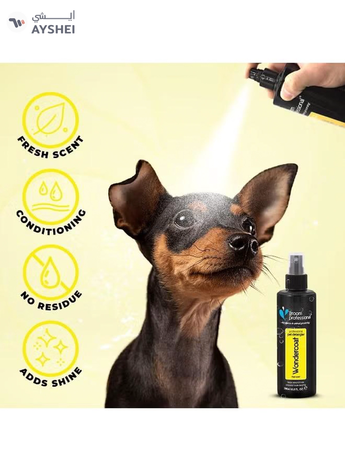 Groom Professional Wondercoat Pet Detangler [Volume - 200 ml, Flavor - Fresh scent]-4-4