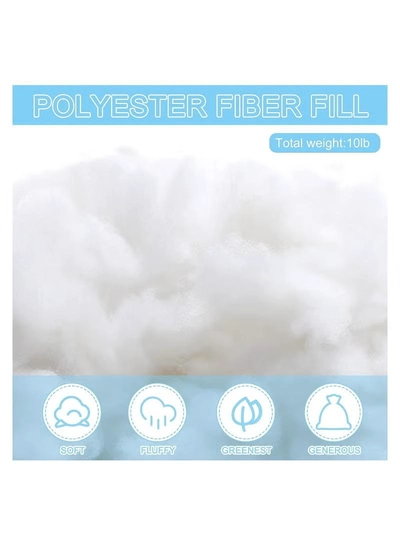 Eworld White Polyester Filling Fluffy High Resilience Stuffing for Cushions, Pillows-3