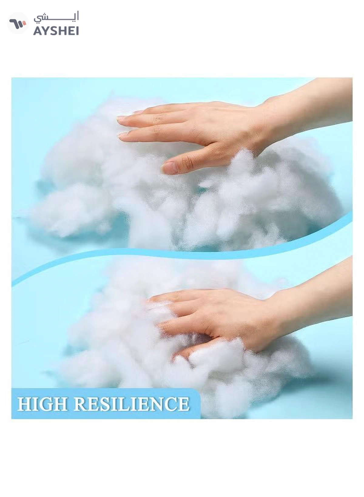 Eworld White Polyester Filling Fluffy High Resilience Stuffing for Cushions, Pillows-2-2