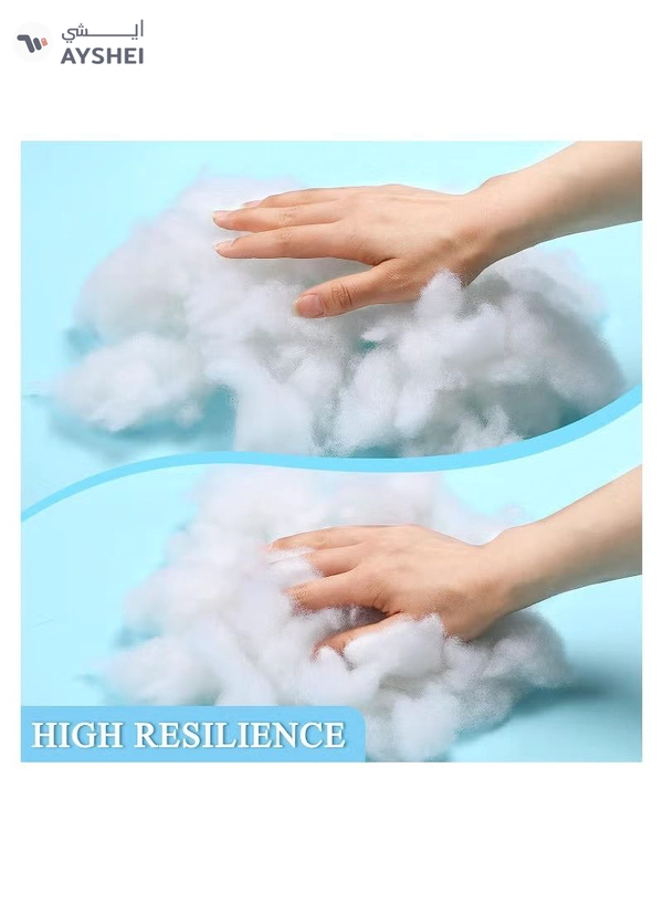 Eworld White Polyester Filling Fluffy High Resilience Stuffing for Cushions, Pillows