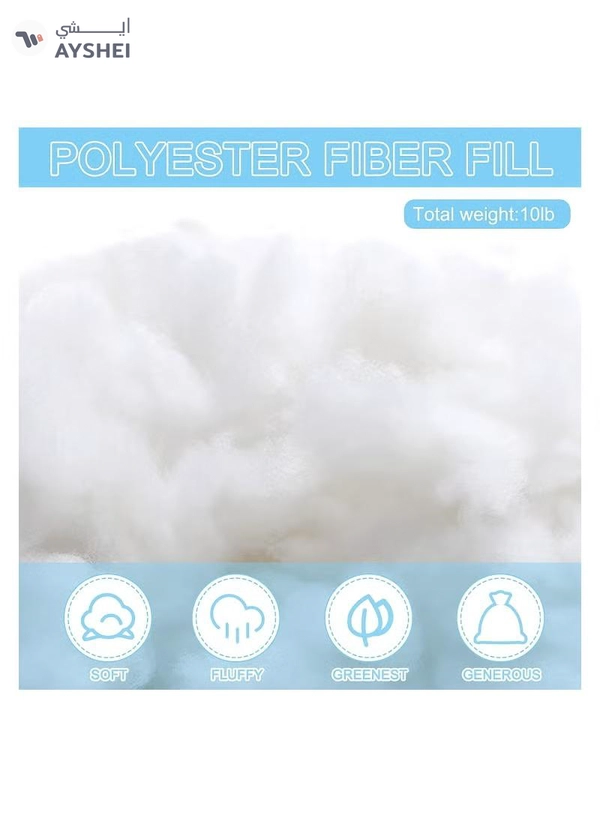 Eworld White Polyester Filling Fluffy High Resilience Stuffing for Cushions, Pillows