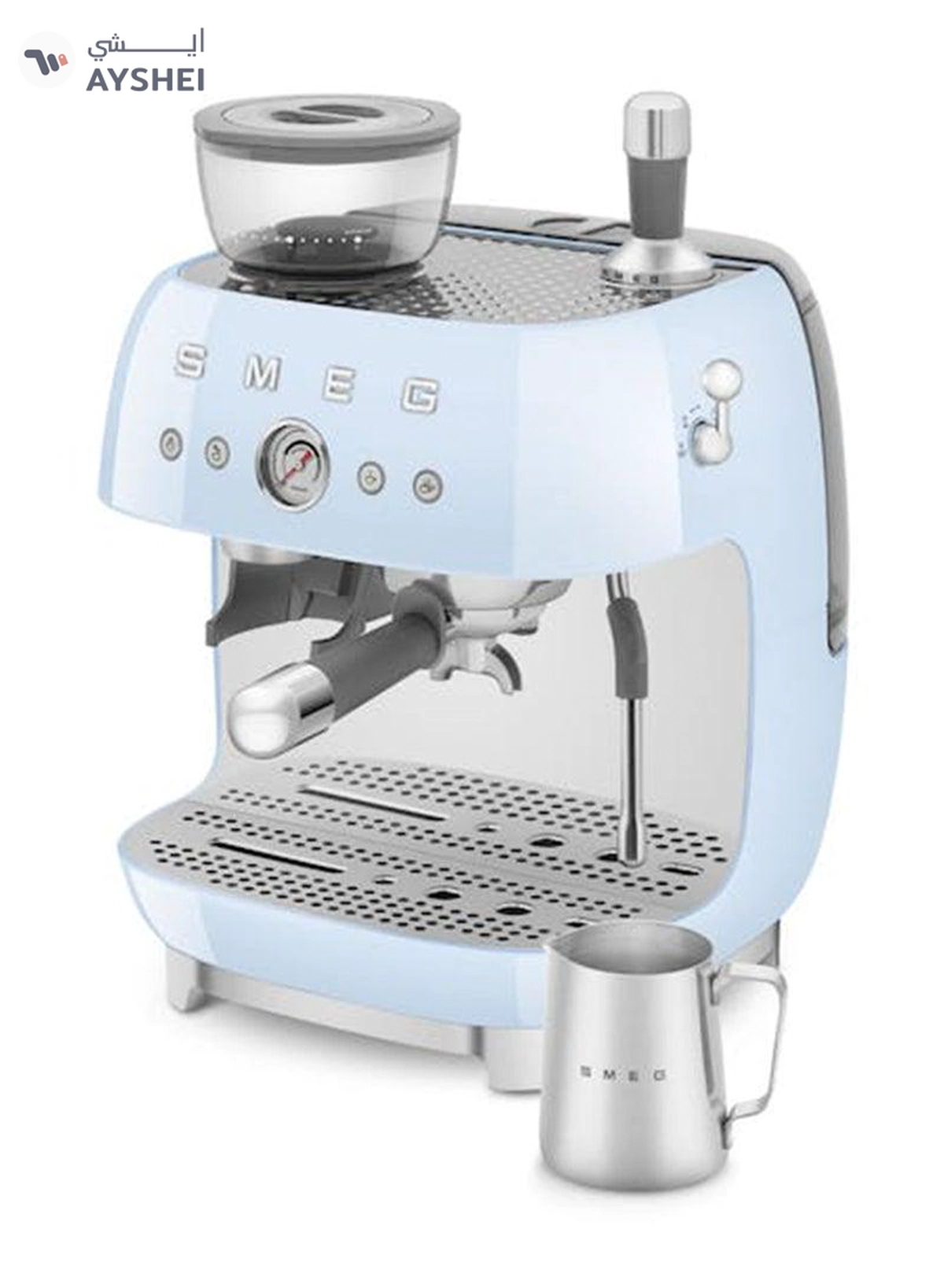 smeg ‘50’s Style’ Coffee Machine with Built in Grinder 0.01 L 1600 W EGF03PBAU Pastel Blue-4-4