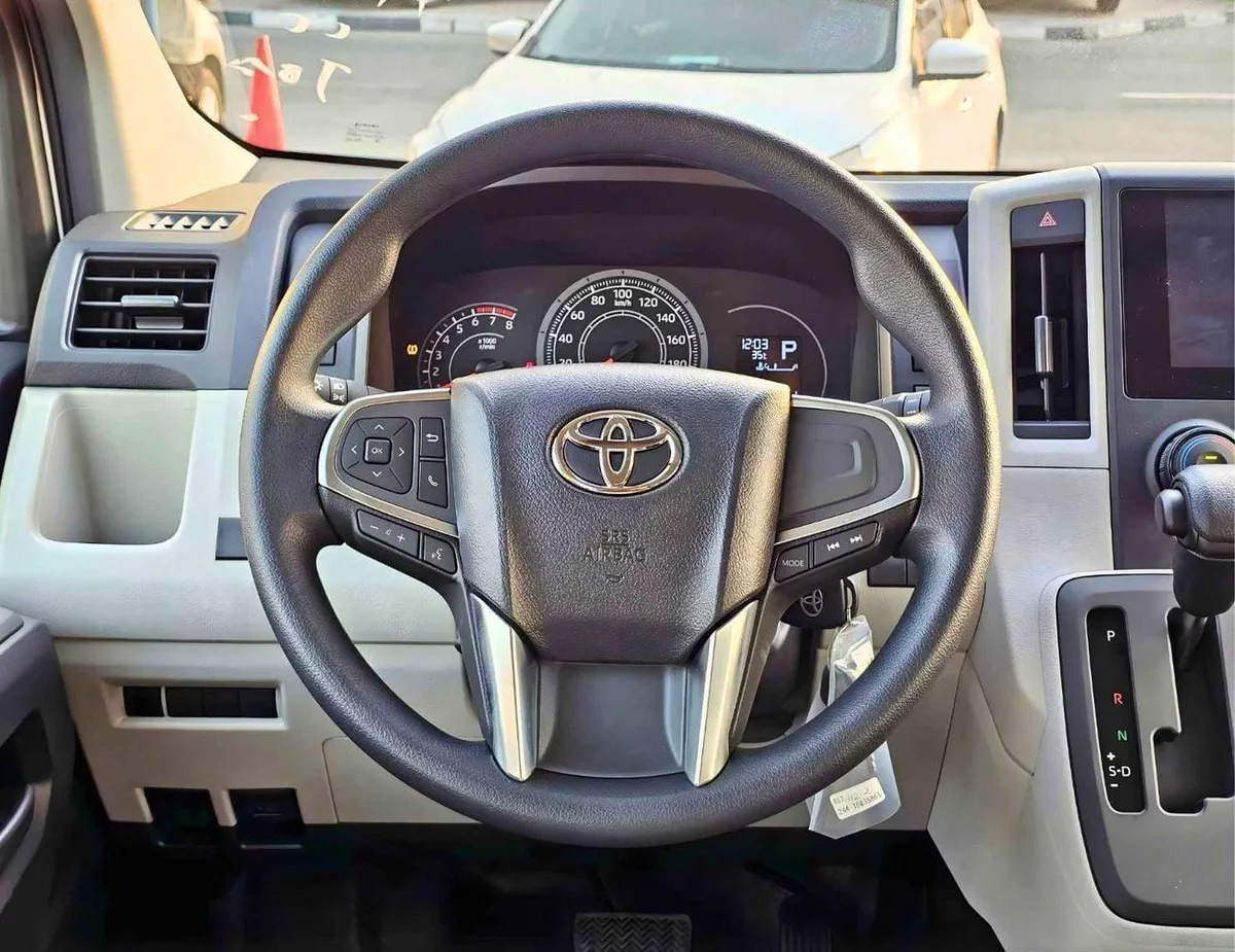 Toyota Hiace GL HIGHROOF / 13 SEATER / REAR CAMERA / 3.5L PETROL A/T / BLACK BUMPER / CODE# HPHRAB-10-0