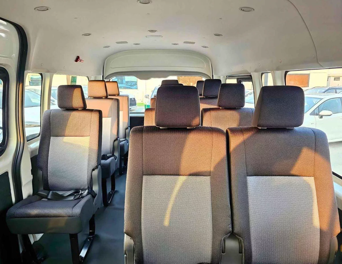 Toyota Hiace GL HIGHROOF / 13 SEATER / REAR CAMERA / 3.5L PETROL A/T / BLACK BUMPER / CODE# HPHRAB-12-0