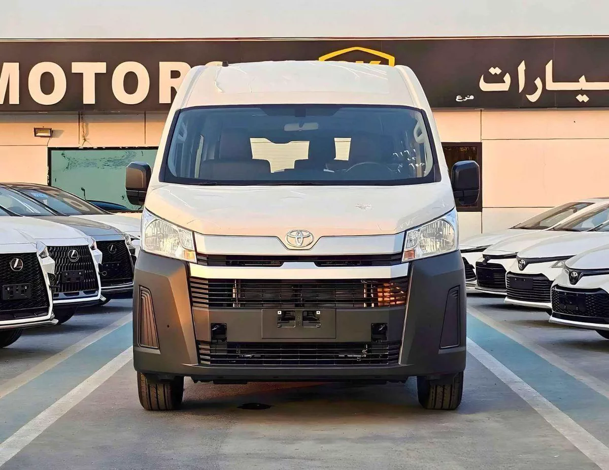Toyota Hiace GL HIGHROOF / 13 SEATER / REAR CAMERA / 3.5L PETROL A/T / BLACK BUMPER / CODE# HPHRAB