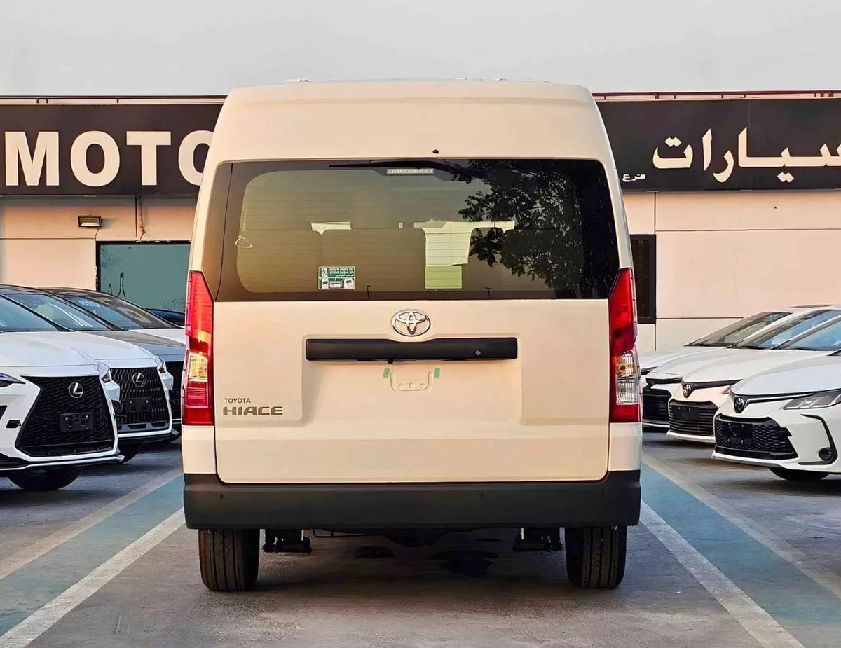 Toyota Hiace GL HIGHROOF / 13 SEATER / REAR CAMERA / 3.5L PETROL A/T / BLACK BUMPER / CODE# HPHRAB-3-0