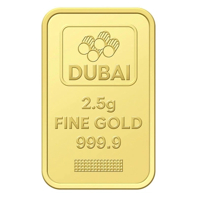Dubai Gold 2.5 Grams Pure 999.9 Fine Gold Bar-0