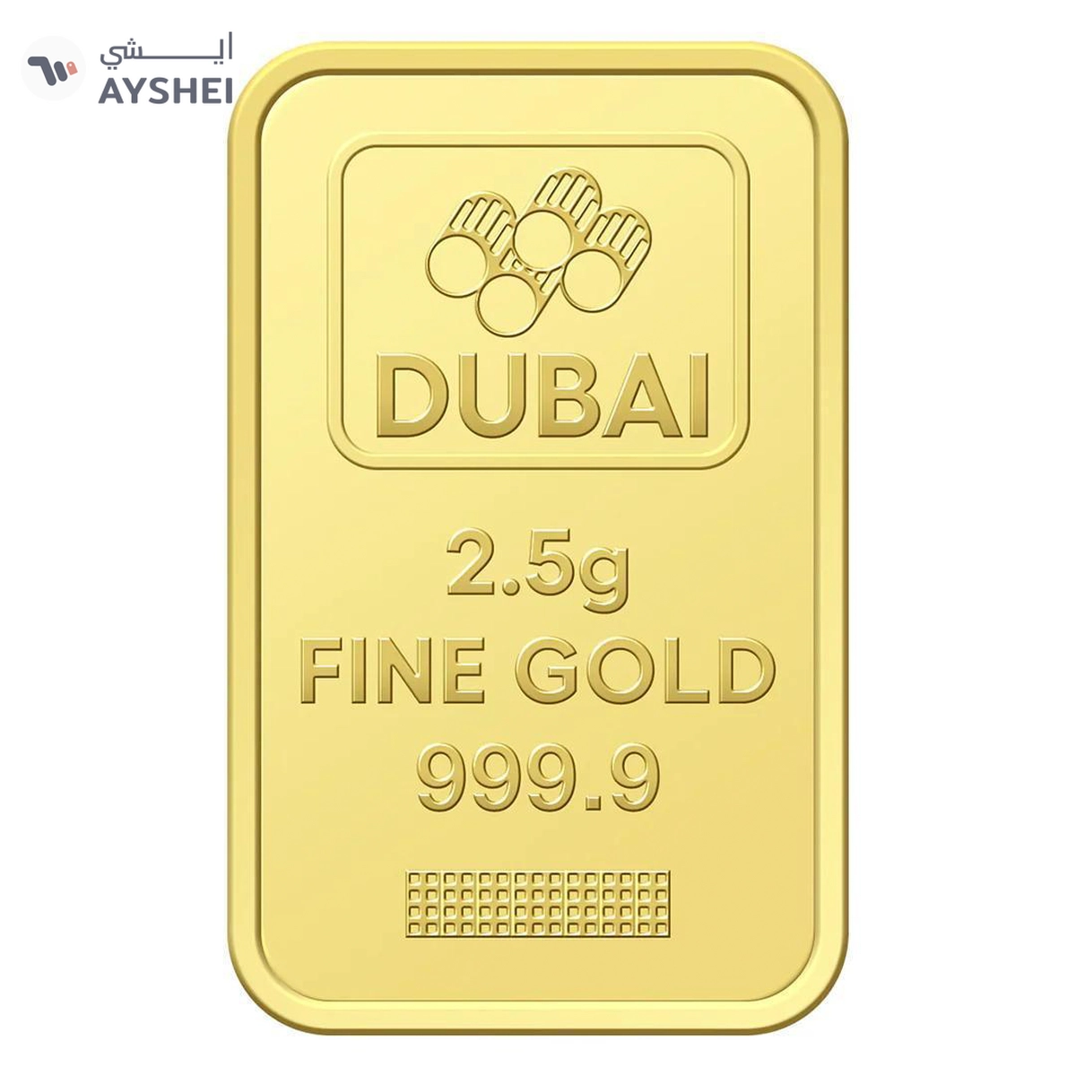 Dubai Gold 2.5 Grams Pure 999.9 Fine Gold Bar-0-0