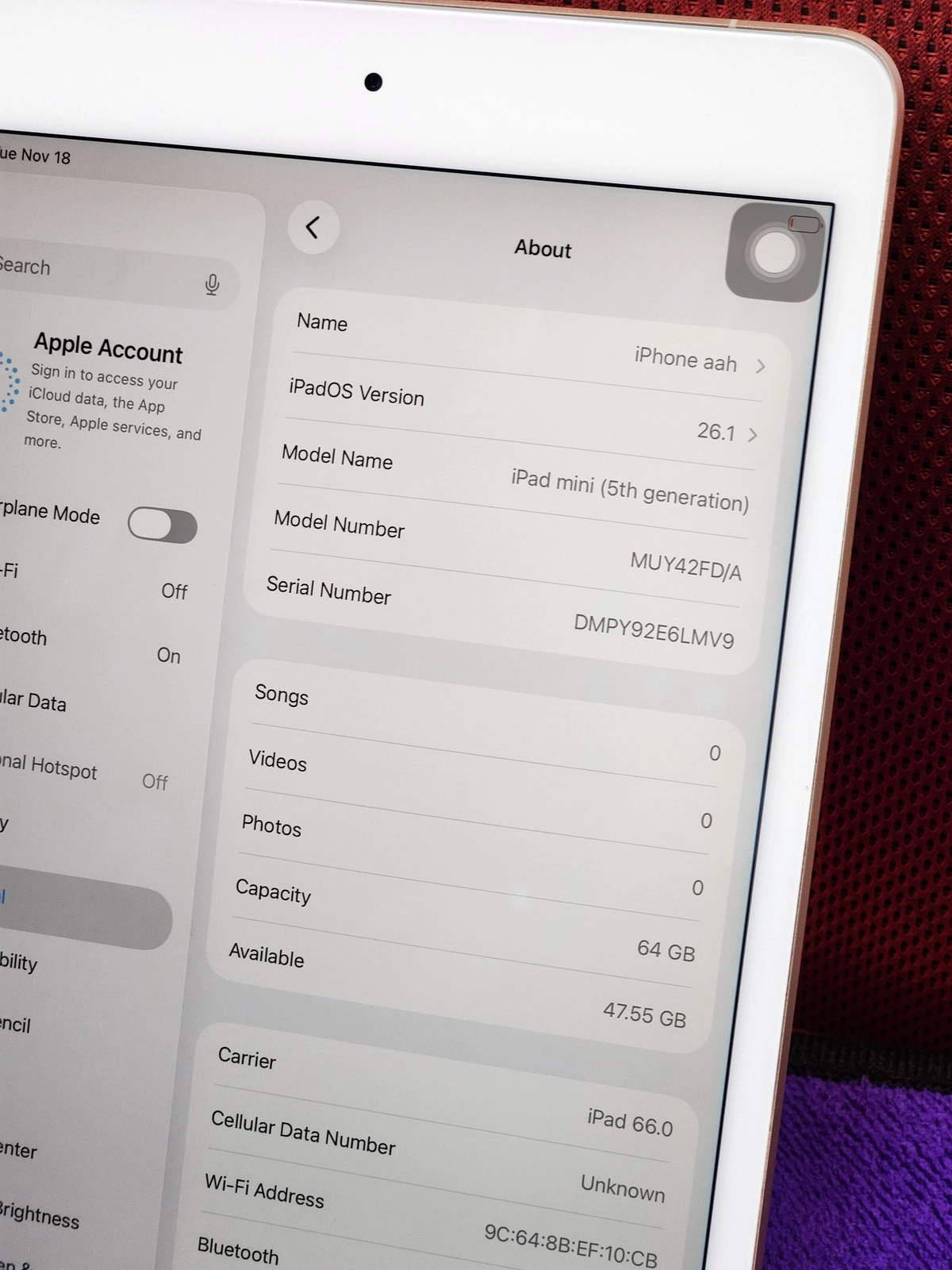 Apple iPad mini 5| 64 GB Storage