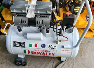 Royalty Italian Air Compressor 50Liter Silent Free oil-0