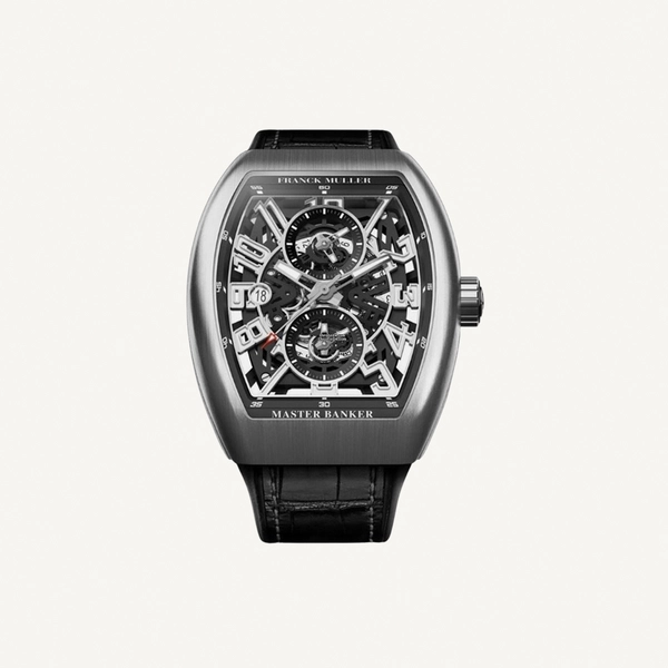 Franck Muller Master Banker Skelton 45mm Steel Case with Leather | Condition: New | Year of production 2026 | Original box | Original papers