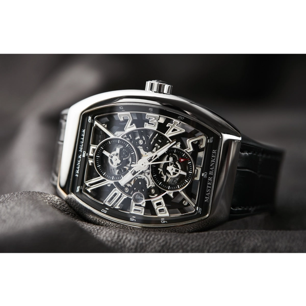 Franck Muller Master Banker Skelton 45mm Steel Case with Leather | Condition: New | Year of production 2026 | Original box | Original papers
