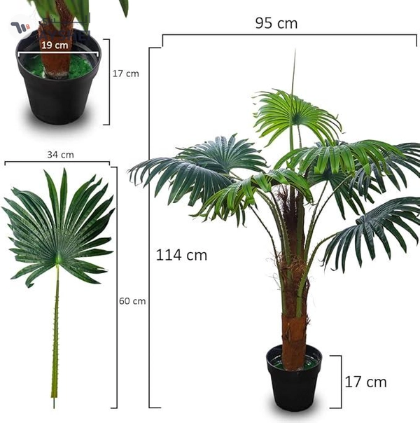 Yatai Decor Artificial Palm Tree - Artificial Palm Plants With Plastic Pot – Plants For Home