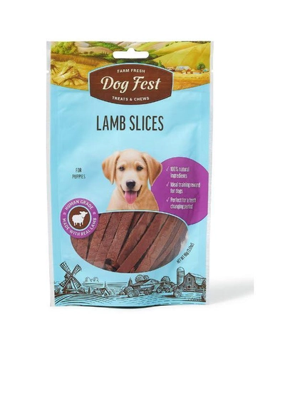 Dog Fest Lamb Slices Treats 90grams-0