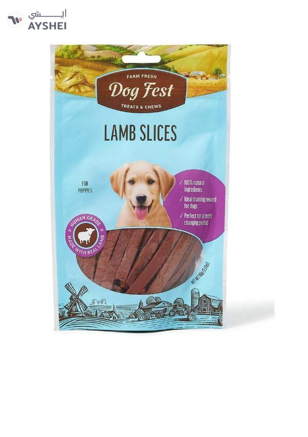 Dog Fest Lamb Slices Treats 90grams