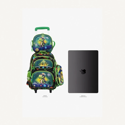 PARAJOHN KiddoKit Character School bag -Green-1