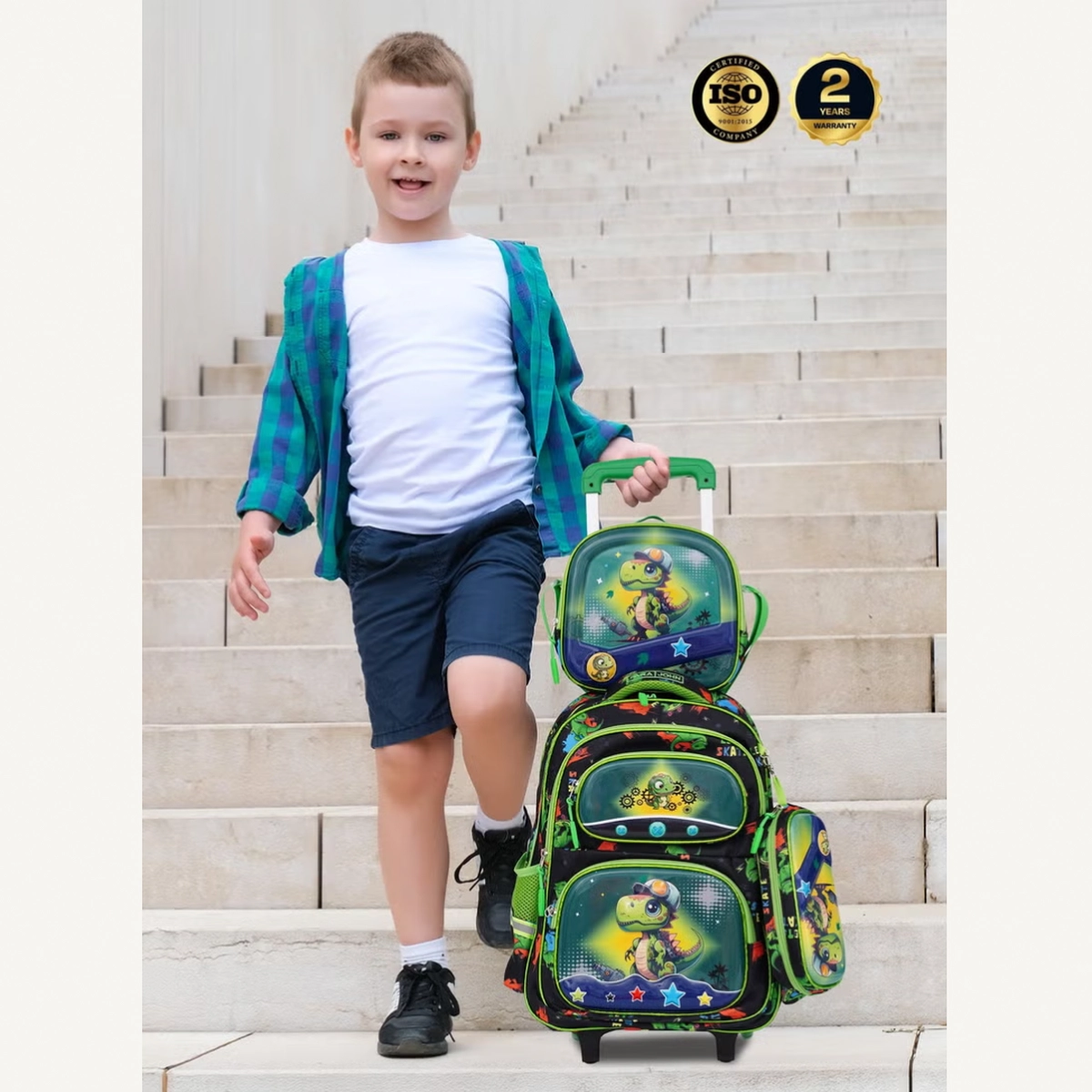 PARAJOHN KiddoKit Character School bag -Green-5-5