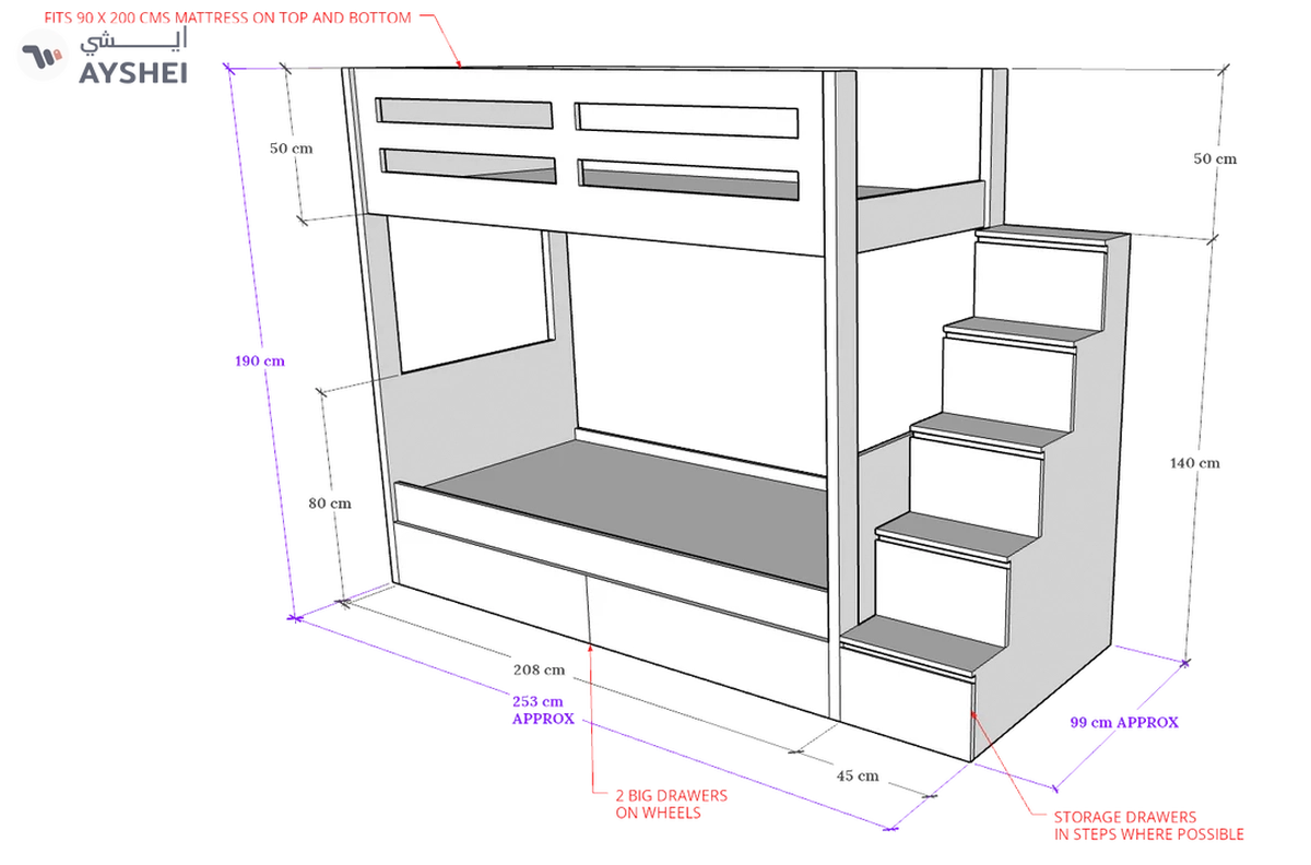 Sleek Bunk Bed-2-2