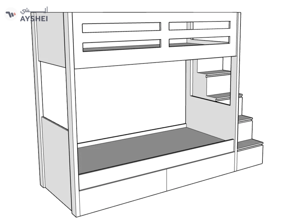 Sleek Bunk Bed-4-4