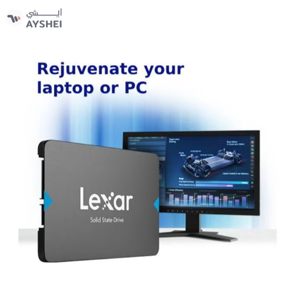 Lexar 240GB NQ100 2.5” SATA (6Gb/s) Solid-State Drive, up to 550MB/s Read and 445 MB-3-3