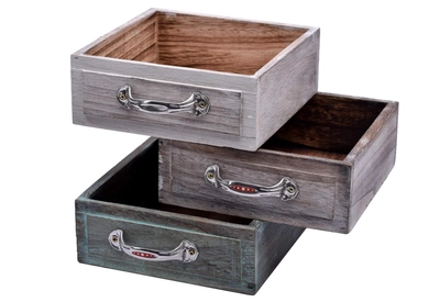 Yatai Nesting Wooden Crates Decorative Craft Crates - Real Fir Wood-2