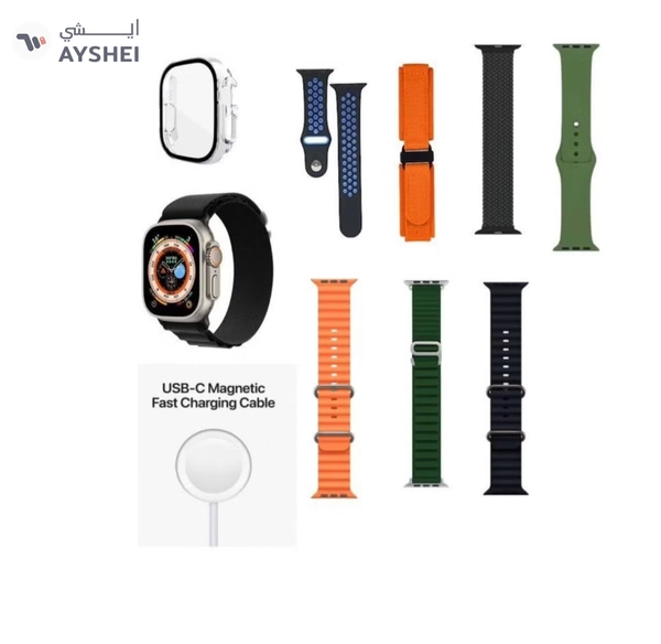 Marzban ULTRA smart watch with Seven Set Strap with Wireless Charger