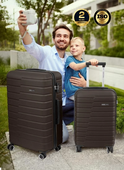 PARAJOHN Beta Cabin Size Lightweigh ABS Hardside Spinner Luggage Trolley -20 Inch | Carrying 10KG 4-Wheel Hardshell Suitcase-Brown-4