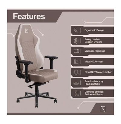 Navodesk APEX Chair, Premium Ergonomic Gaming Chair with Memory Foam Pillows-2