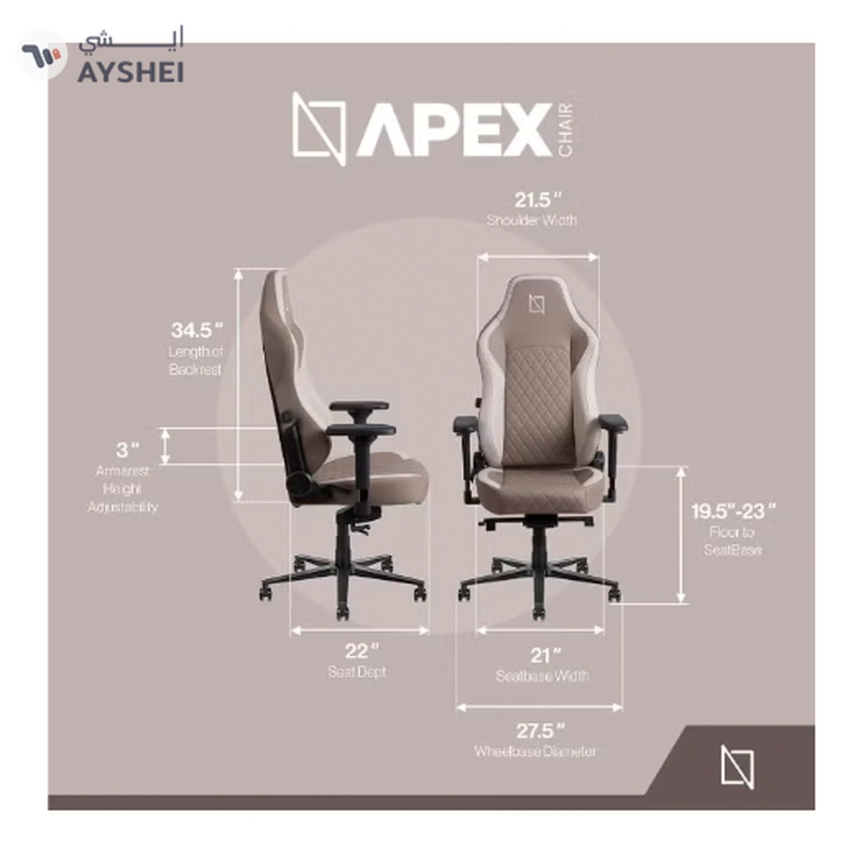 Navodesk APEX Chair, Premium Ergonomic Gaming Chair with Memory Foam Pillows-1-1