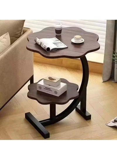 DubaiGallery Coffee Table Side Table Living Room Small Apartment Bedroom Balcony Leisure Double-layer Movable Light Luxury Sofa Side Table-0