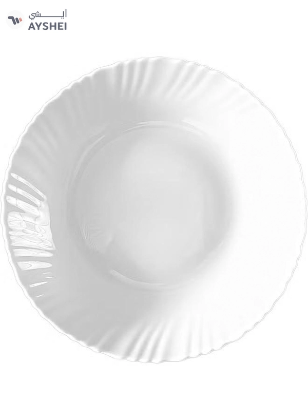 Delcasa DC3296 Opalware Flat Plate, 10.5-Inch Size, White