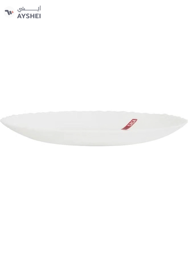 Delcasa DC3296 Opalware Flat Plate, 10.5-Inch Size, White