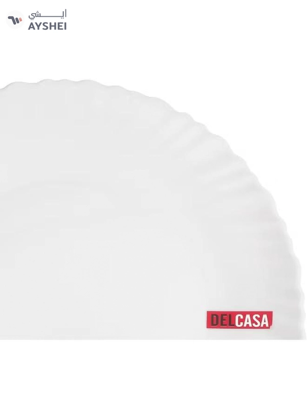 Delcasa DC3296 Opalware Flat Plate, 10.5-Inch Size, White