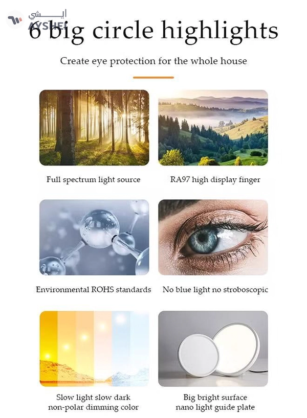 DUNISO Flush Mount LED Ceiling Light๏ผdual color circular ceiling light, dimmable ABS eye protection ceiling light, 3000 to 6000K, suitable for living room, dining room, bedroom, kitchen, 300mm * 23mm