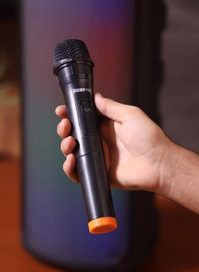GEEPAS Rechargeable Portable Speaker- GMS11194/ RGB Light, USB Input, TF, TWS, FM Radio, VHF Microphone, Bluetooth/ 30000W PMPO Speakers Unit, with Remote Control/ Perfect for Parties, Events, Home Entertainment/ Black, 2 Years Warranty-2