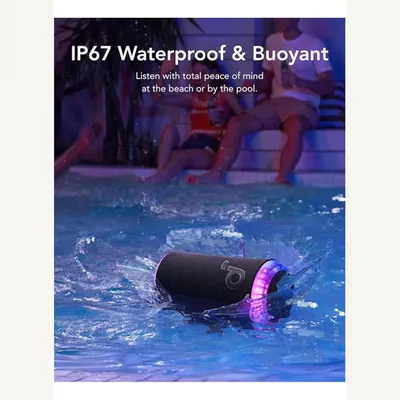Soundcore Glow Portable Speaker With 30W 360° Sound, Synchronized Radiant Light, 18H Playback, Customizable EQ And Light Show, And IP67 Waterproof Black-5