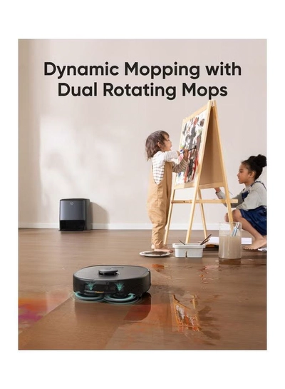 Eufy X9 Pro Robot Vacuum Cleaner With MopMaster™ Adaptive Pressure Cleaning, 2 Rotating Mops, Carpet Detection With 12 mm Auto-Lifting Mops, Auto-Clean Station, 5500Pa Suction, AI Obstacle Avoidance 60 W T2320V11 Stalit-1