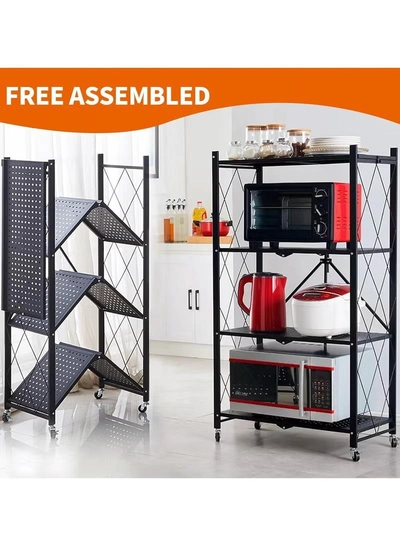Eworld 5 Tier folding Home Entryway Furniture Shelf Multipurpose Shoe and Clothes Rack -2