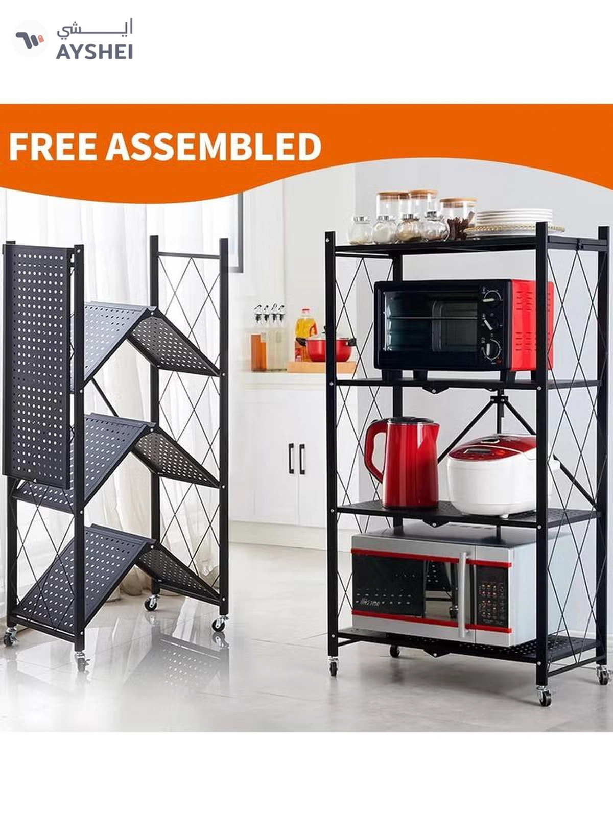 Eworld 5 Tier folding Home Entryway Furniture Shelf Multipurpose Shoe and Clothes Rack -2-2