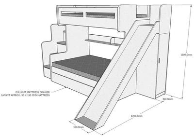 Future Bunk Bed with Slide Cabinet-3