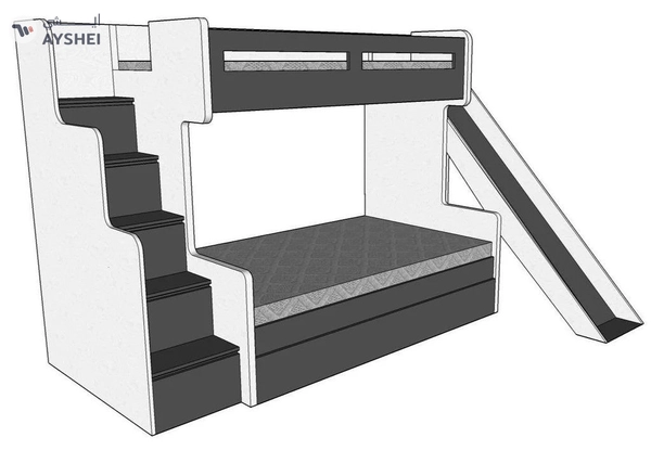 Future Bunk Bed with Slide Cabinet