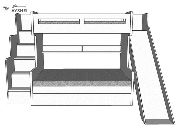 Future Bunk Bed with Slide Cabinet