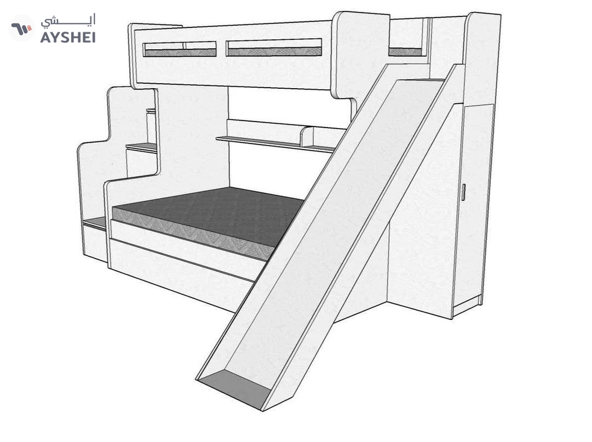 Future Bunk Bed with Slide Cabinet-2-2