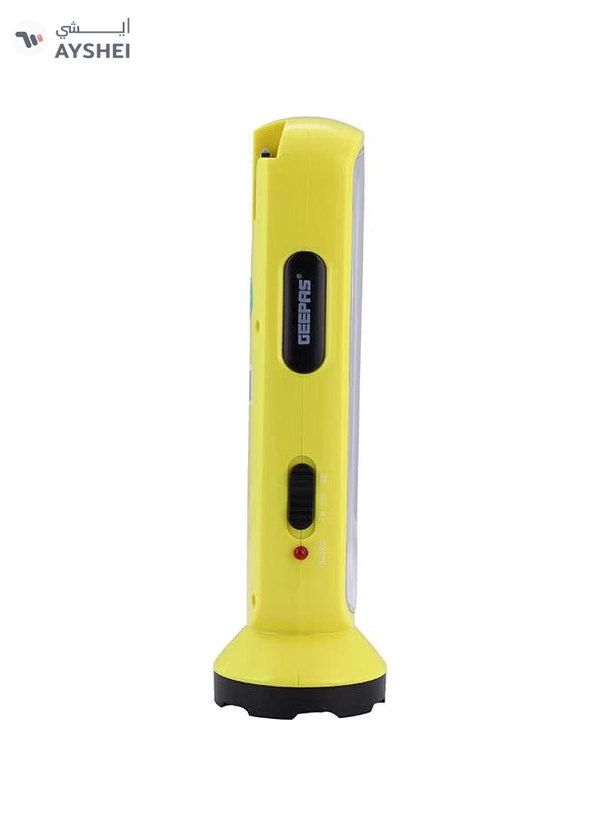 GEEPAS Rechargeable LED Torch With Emergency Lanter Assorted Colour