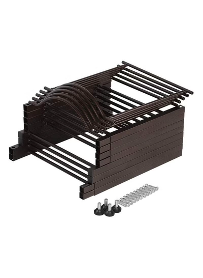 DubaiGallery Water Cooler Jug Rack 5-Tier Heavy Duty Water Bottle Holder Storage Rack for 5 Gallon Water Dispenser Save Space (Black)-3