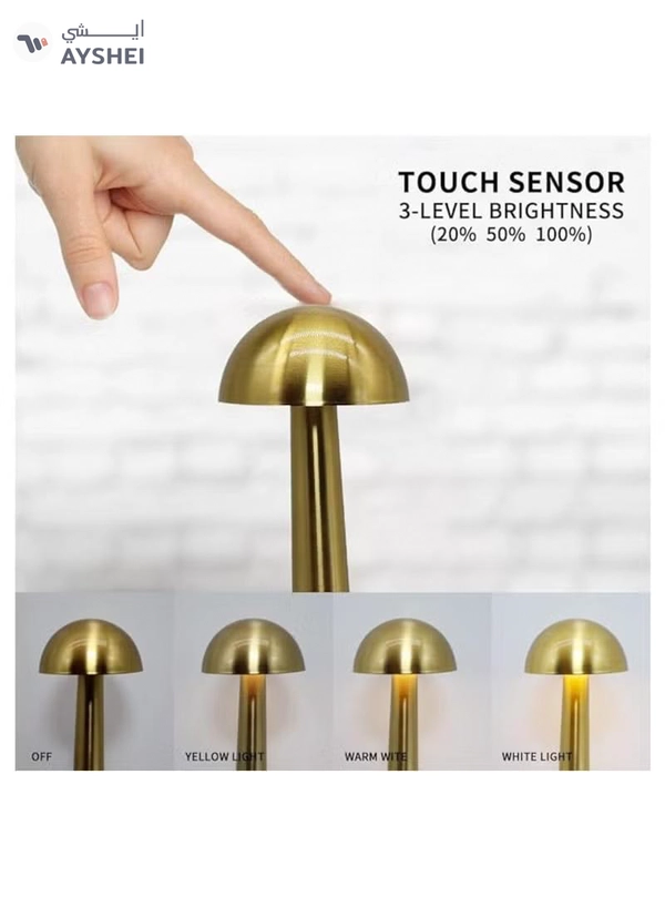 Yuwell Touch Sensor Bar Table Lamp Portable Cordless Rechargeable Battery LED Desk Lamp Night Lights Bedside Bedroom And Restaurant 3 Light Intensities Tactile Switch